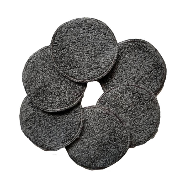 6x Wiederverwendbare Make Up Entferner Pads, Frottee Bambus Baumwolle, Waschbar, Für Alle Hauttypen 6, 5cm, Wiederverwendbare Gesichtspads von TheMissCatShop