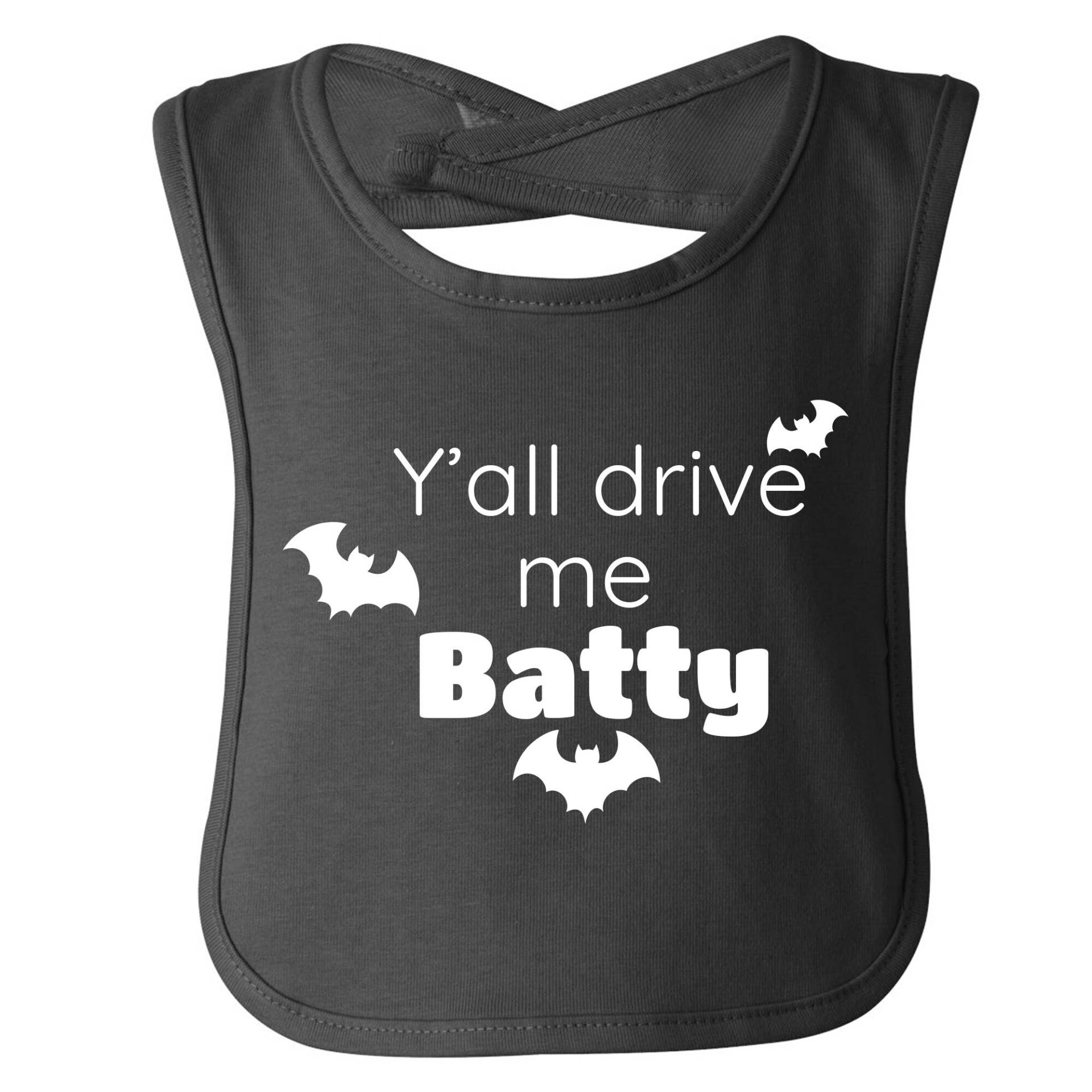 Y'all Drive Me Batty Halloween Baby Bib von TheSaltyBears