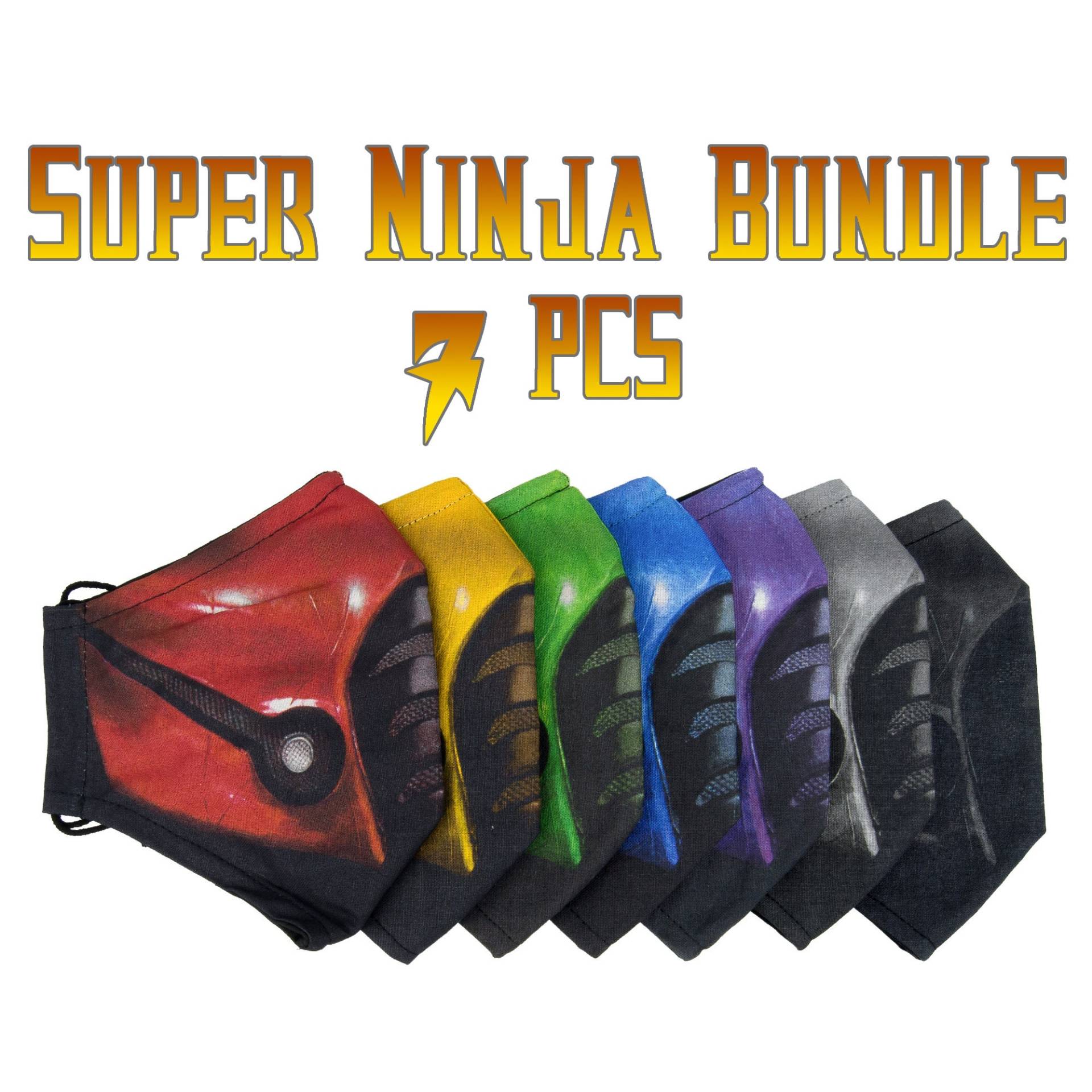Super Ninja Bundle - Set Von 7 Stk. Classic Mortal Kombat Gesichtsmasken von TheSkulls
