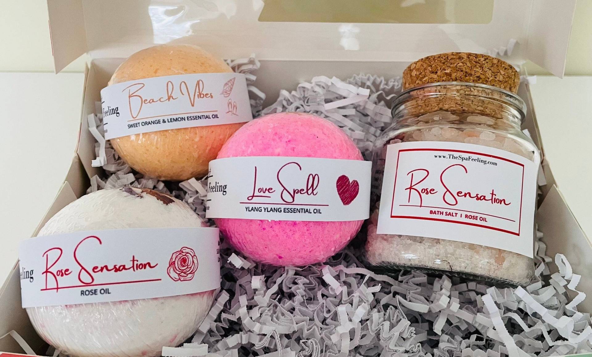 Badekugel & Badesalz Set, Geschenk Schwiegermutter, Mama, Freundin, Weihnachten von TheSpaFeeling