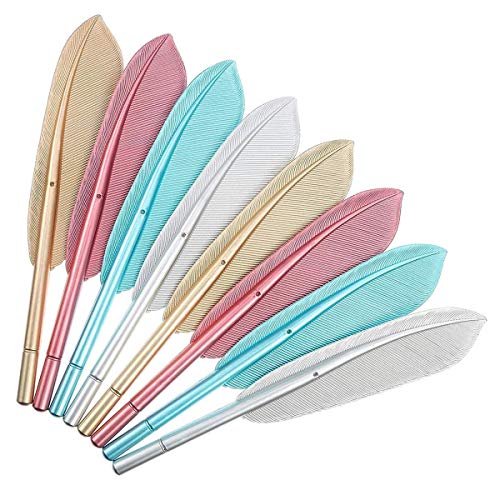 TheStriven 10 Stück Schöne Federn Gelschreiber Feder-Kugelschreiber Feder Gel Tinte Tintenroller Kreative Schwarz Gelfeder Tinte Stifte Gelschreiber für Büro Schreibwaren Schulbedarf, Zufällige Farbe TheStriven 10 Stück Schöne Federn Gelschreiber Feder-Kugelschreiber Feder Gel Tinte Tintenroller Kreative Schwarz Gelfeder Tinte Stifte Gelschreiber für Büro Schreibwaren Schulbedarf, Zufällige Farbe von TheStriven