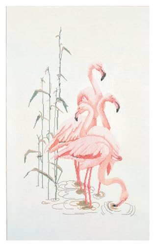 Thea Gouverneur - Kreuzstich-Set - Flamingo - Aida - 16 Count - Für Erwachsene - 1070A von Thea GOUVERNEUR SINCE 1959