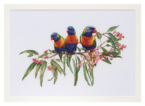 Thea Gouverneur - Kreuzstich-Set - Lorikeets - Aida - 16 Count - Für Erwachsene - 553A von Thea GOUVERNEUR SINCE 1959