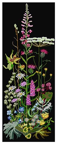 Thea Gouverneur - Kreuzstich-Set - Wildblumen - Aida Schwarz - 18 Count - Für Erwachsene - 821.05 Thea Gouverneur - Kreuzstich-Set - Wildblumen - Aida Schwarz - 18 Count - Für Erwachsene - 821.05 von Thea GOUVERNEUR SINCE 1959
