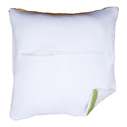 Thea Gouverneur Kissenrücken-Set - Für Kreationen mit Kreuzstich - Stickerei - Mit Reißverschluss - Für Erwachsene - Weiß - 40x40 cm - 23.5904 von Thea GOUVERNEUR SINCE 1959