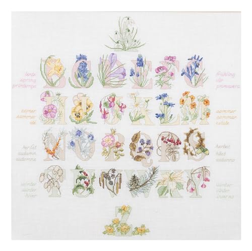 Thea Gouverneur - Kreuzstich-Set - Blumenalphabet - Leinen - 32 Count - Für Erwachsene - 2025 Thea Gouverneur - Kreuzstich-Set - Blumenalphabet - Leinen - 32 Count - Für Erwachsene - 2025 von Thea GOUVERNEUR SINCE 1959