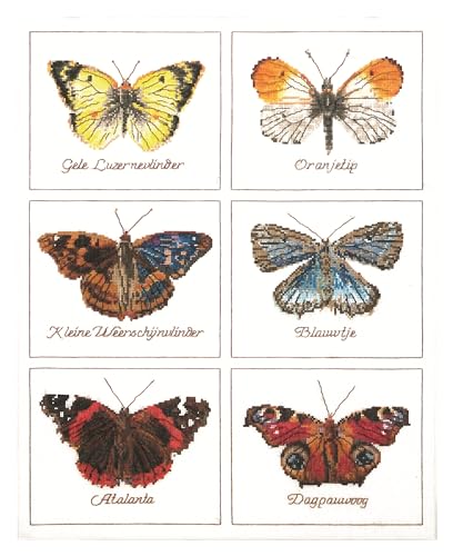 Thea Gouverneur - Kreuzstich-Set - Schmetterlinge - Leinen - 32 Count - Für Erwachsene - 2037 Thea Gouverneur - Kreuzstich-Set - Schmetterlinge - Leinen - 32 Count - Für Erwachsene - 2037 von Thea GOUVERNEUR SINCE 1959