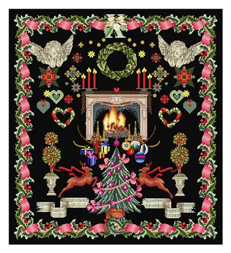 Thea Gouverneur - Kreuzstich-Set - Weihnachts-Design - Aida Schwarz - 18 Count - Für Erwachsene - 2077.05 Thea Gouverneur - Kreuzstich-Set - Weihnachts-Design - Aida Schwarz - 18 Count - Für Erwachsene - 2077.05 von Thea GOUVERNEUR SINCE 1959