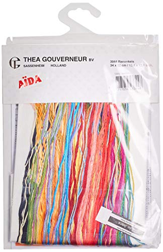 Thea Gouverneur 3044A Kreuzstich-Set, Mehrfarbig, 34x32cm von Thea Gouverneur