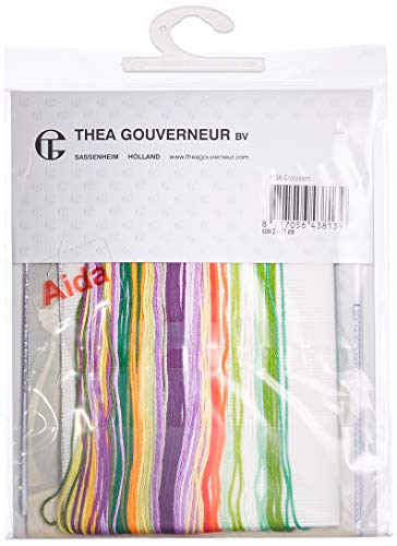 Thea Gouverneur 813A Kreuzstich-Set, Mehrfarbig, 21x21cm von Thea Gouverneur