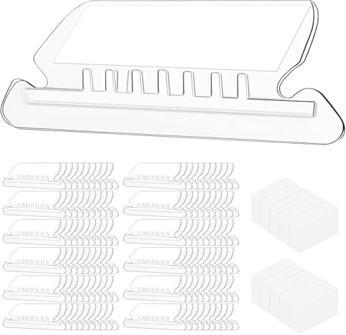 Hängeregistraturen, 120 Stück Aktenordner-Tabs und 200 Stück Einsätze, Aktenreiter für Hängeordner, Kunststoff-Hängemappen-Tabs, transparente Hängeregistraturen für Aktenordner von Theaque