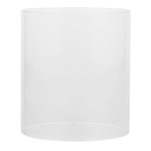 Kerzenschirm für Kerzen, winddicht, durchsichtig, für den Schreibtisch, transparente Glaskuppel, Zylindervasen, Kerzenglasschirme, 2 Stück (transparente Farbe, 10 x 9 x 9 cm) von Theaque