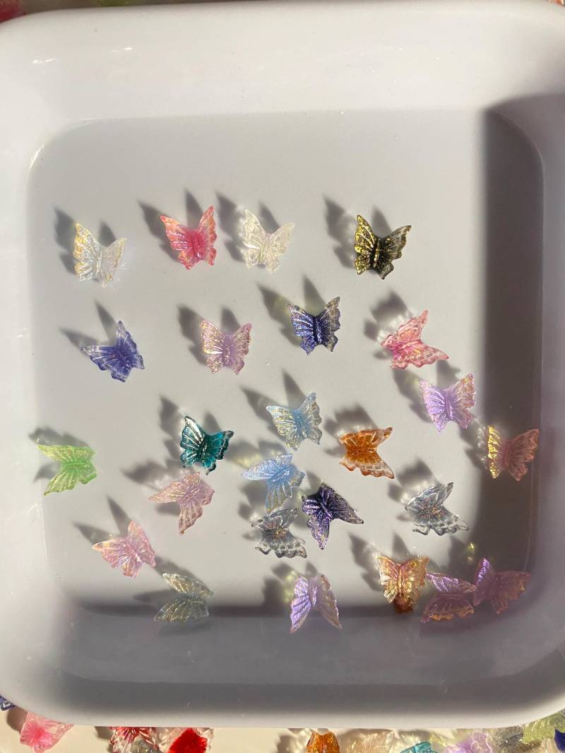 6 Serie Schmetterling 10/20 Stk Harz 3D Nagel Dekorationen, Diy Basteln Charms von Thebestbox66