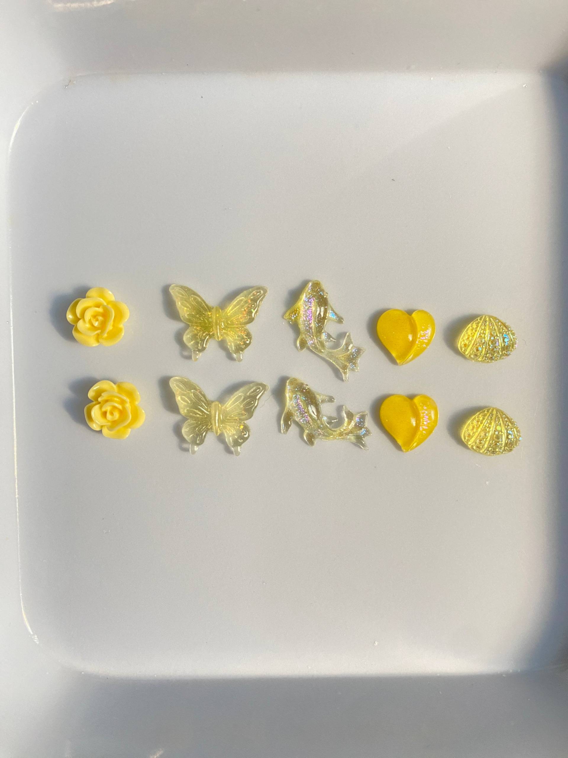 10 Stk 3D Nagel Dekorationen, Mix Blumen, Diy Basteln , Nagel Charms, Gelb Serie N3119 10 Stk 3D Nagel Dekorationen, Mix Blumen, Diy Basteln , Nagel Charms, Gelb Serie N3119 von Thebestbox66