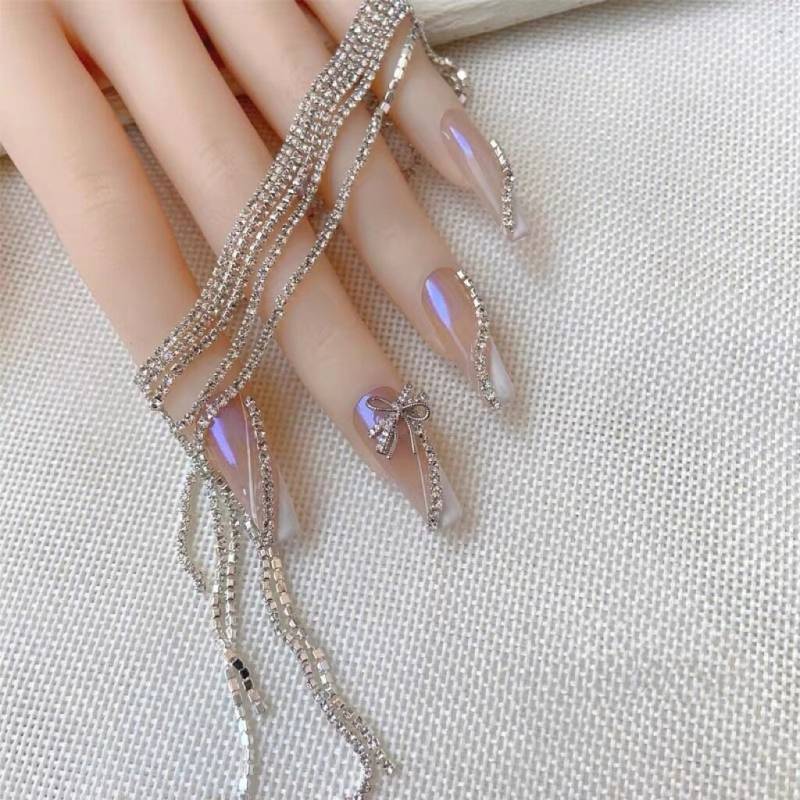 50cm 3D Strassstein Nagelkette, Nail Charms Art,metall 50cm 3D Strassstein Nagelkette, Nail Charms Art,metall von Thebestbox66