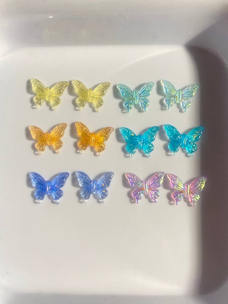 6/12 Stk Schmetterling Harz 3D Nagel Dekorationen, Diy Basteln N3027 Charms 6/12 Stk Schmetterling Harz 3D Nagel Dekorationen, Diy Basteln N3027 Charms von Thebestbox66