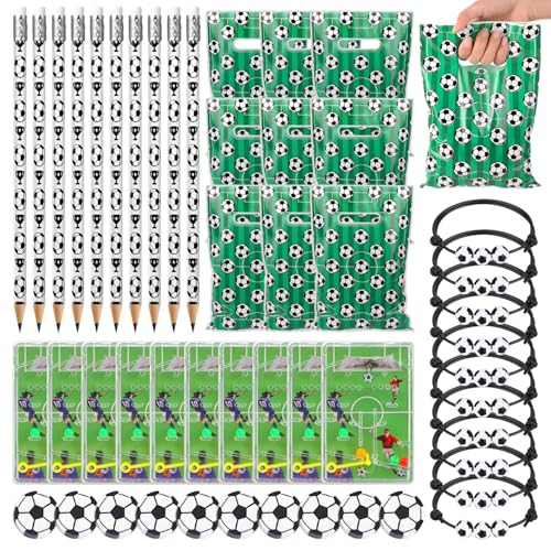 50 Stück Mitgebsel Fussball Geburtstag Junge Fußball Mitgebsel Inklusive Geschenktüten Fussball Fußball Stift Usw Geeignet für Fußballpartys Geburtstage Weihnachten Halloween und Schulaktivitäten von Theiuaoqwe
