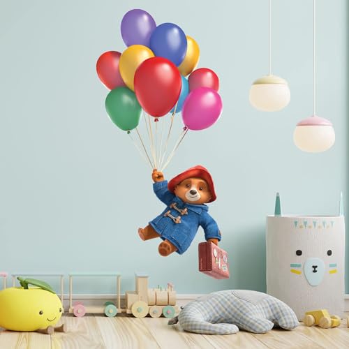 Paddington TV-Wandaufkleber – Bündel von Luftballons, Wandtattoo, Kinderkunst, 120 cm Höhe x 60 cm Breite von Themed