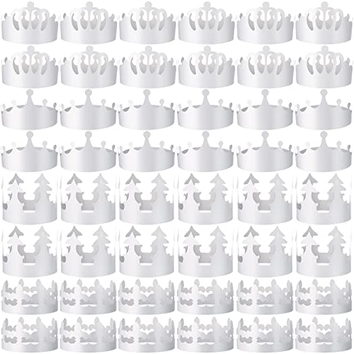 Thenshop 120 Stück weiße Papierkronen zum Selbermachen, blanko, Geburtstagskronen für Kinder und Erwachsene, Feier, Dekoration, Babyparty, Foto-Requisiten, Party-Krone, Mütze, Kappe für Prinz Thenshop 120 Stück weiße Papierkronen zum Selbermachen, blanko, Geburtstagskronen für Kinder und Erwachsene, Feier, Dekoration, Babyparty, Foto-Requisiten, Party-Krone, Mütze, Kappe für Prinz von Thenshop