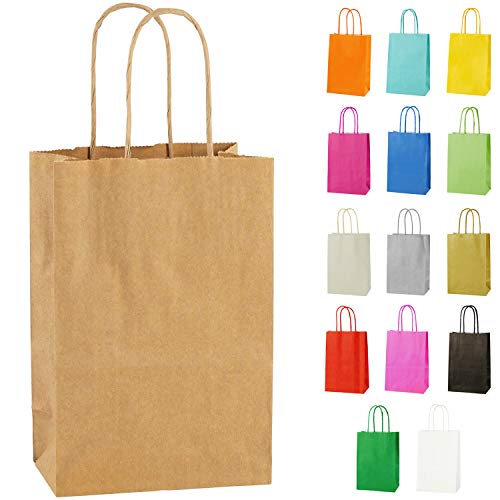 Thepaperbagstore 10 Extraklein Papiertüten für Partys und Geschenke mit Griffen - Braun - 140x210x80mm Thepaperbagstore 10 Extraklein Papiertüten für Partys und Geschenke mit Griffen - Braun - 140x210x80mm von Thepaperbagstore