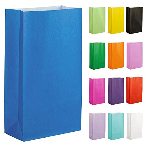 Thepaperbagstore 10 Papiertüten für Partys und Geschenke - Blau - 140x245x70mm von Thepaperbagstore