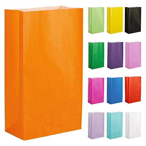 Thepaperbagstore 10 Papiertüten für Partys und Geschenke - Orange - 140x245x70mm von Thepaperbagstore