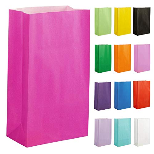 Thepaperbagstore 10 Papiertüten für Partys und Geschenke - Pink - 140x245x70mm von Thepaperbagstore