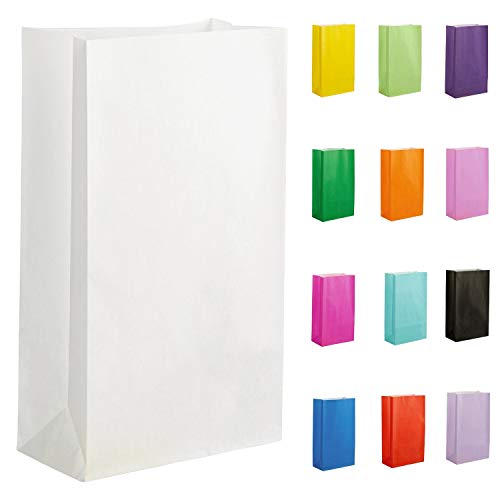 Thepaperbagstore 10 Papiertüten für Partys und Geschenke - Weiß - 140x245x70mm von Thepaperbagstore