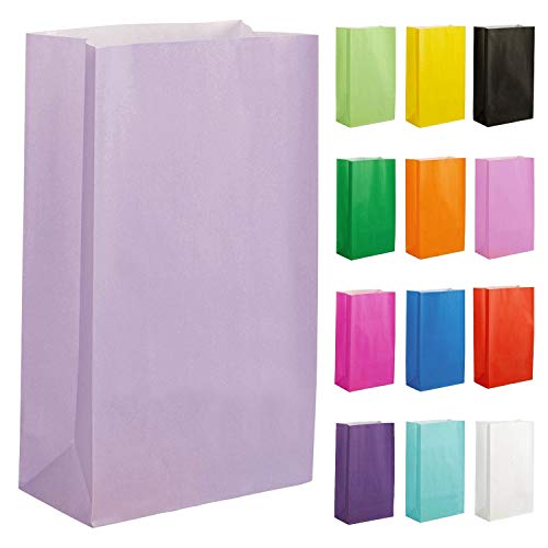 Thepaperbagstore 40 Papiertüten für Partys und Geschenke - Lila - 140x245x70mm von Thepaperbagstore