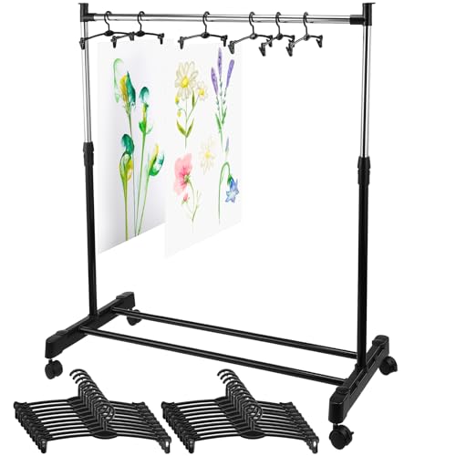 Therwen Verstellbarer Taschenständer mit 20 Aufhängern, 80 x 43 x 10 cm, Metall-Ankerdiagrammhalter, Klassenzimmer, Staffelei, Ankerdiagramm, Aufbewahrungsregal für Lehrer, Lernbedarf im Klassenzimmer Therwen Verstellbarer Taschenständer mit 20 Aufhängern, 80 x 43 x 10 cm, Metall-Ankerdiagrammhalter, Klassenzimmer, Staffelei, Ankerdiagramm, Aufbewahrungsregal für Lehrer, Lernbedarf im Klassenzimmer von Therwen
