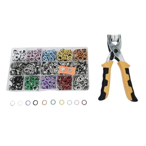 11 mm Metallknopf-Set inklusive Zange für Kleidung, Schuhe, Handtaschen, Verschlüsse für Modedesigner, Profis 11 mm Metallknopf-Set inklusive Zange für Kleidung, Schuhe, Handtaschen, Verschlüsse für Modedesigner, Profis von Thewasc