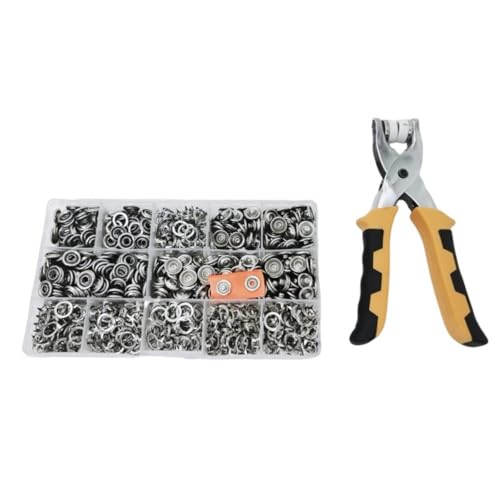 11 mm Metallknopf-Set inklusive Zange für Kleidung, Schuhe, Handtaschen, Verschlüsse für Modedesigner, Profis 11 mm Metallknopf-Set inklusive Zange für Kleidung, Schuhe, Handtaschen, Verschlüsse für Modedesigner, Profis von Thewasc