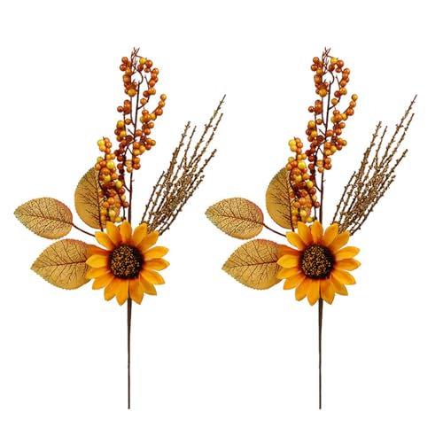 2 Stück Herbstdekoration, künstliche Ahornblätter, Blumenarrangement, saisonale Tischaufsätze, Erntedankfest, Tischdekoration von Thewasc