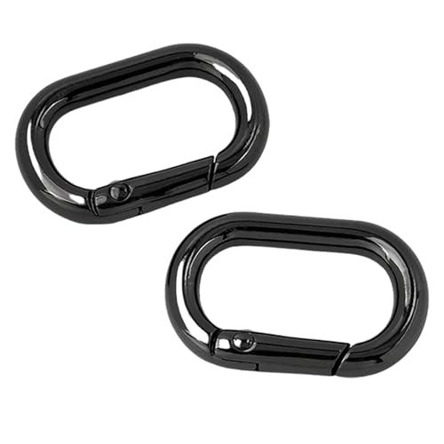 2 Stück ovale Metall-Schnallen, Feder-Schlüsselanhänger, Schnallen, Taschenzubehör für Geldbörse, Tasche, Handtasche von Thewasc