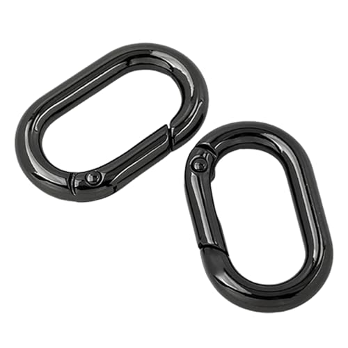 2 Stück ovale Metall-Schnallen, Feder-Schlüsselanhänger, Schnallen, Taschenzubehör für Geldbörse, Tasche, Handtasche 2 Stück ovale Metall-Schnallen, Feder-Schlüsselanhänger, Schnallen, Taschenzubehör für Geldbörse, Tasche, Handtasche von Thewasc