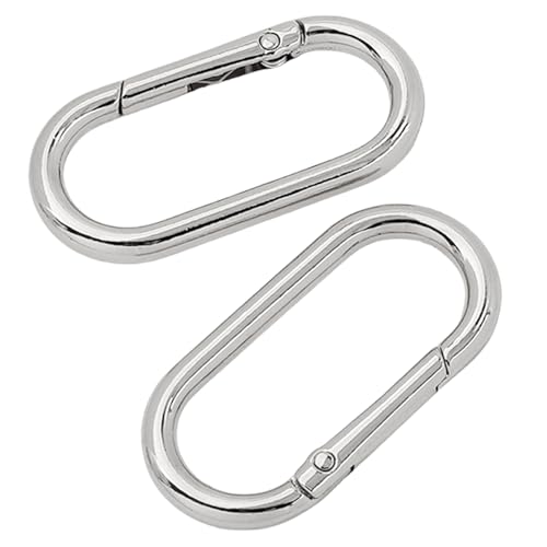 2 Stück ovale Metall-Schnallen, Feder-Schlüsselanhänger, Schnallen, Taschenzubehör für Geldbörse, Tasche, Handtasche 2 Stück ovale Metall-Schnallen, Feder-Schlüsselanhänger, Schnallen, Taschenzubehör für Geldbörse, Tasche, Handtasche von Thewasc