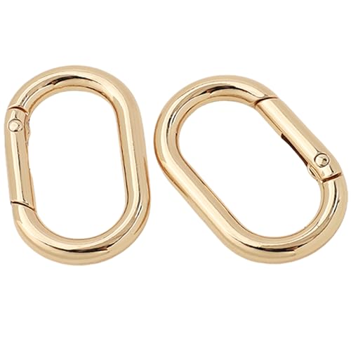 2 Stück ovale Metall-Schnallen, Feder-Schlüsselanhänger, Schnallen, Taschenzubehör für Geldbörse, Tasche, Handtasche 2 Stück ovale Metall-Schnallen, Feder-Schlüsselanhänger, Schnallen, Taschenzubehör für Geldbörse, Tasche, Handtasche von Thewasc