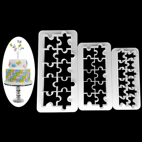 3 PCs Plastik Puzzle Kuchenform Schokoladenkekse Fondant Decoration Tool 3 PCs Plastik Puzzle Kuchenform Schokoladenkekse Fondant Decoration Tool von Thewasc