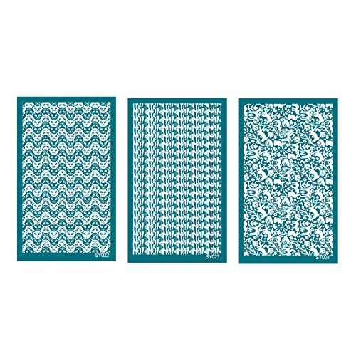 3 Stück Love-Heart Siebdruck-Schablonen Schneeflocke wiederverwendbare Siebdruck-Mesh-Schablonen Transfer für Basteldekoration 3 Stück Love-Heart Siebdruck-Schablonen Schneeflocke wiederverwendbare Siebdruck-Mesh-Schablonen Transfer für Basteldekoration von Thewasc