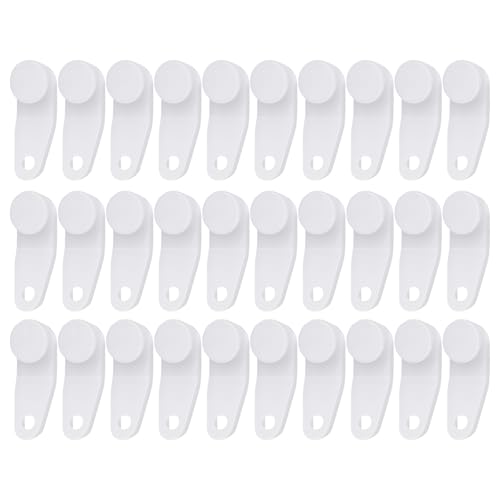 30/60 Stück weiße PVC-Traversen, Schienengleiter, Vorhangschienenhaken, Fenstervorhang, Vorhangzubehör, 30/60 Stück 30/60 Stück weiße PVC-Traversen, Schienengleiter, Vorhangschienenhaken, Fenstervorhang, Vorhangzubehör, 30/60 Stück von Thewasc