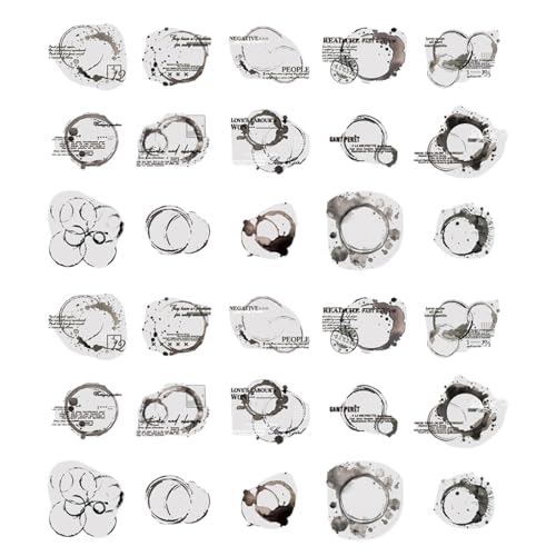 30pcs Tinten Fleckenaufkleber Wasserbeständiger Haustieraufkleber Für Notebook Journal Scrapbooking Wasserflasche Laptop Skateboardplaner Für Journaling von Thewasc