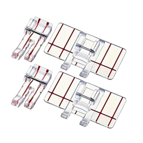 4 Stück/Set Nähmaschinen-Nähfuß, gerader Nähfuß, Nähmaschinen-Zubehör, Nähfüße, einfach zu bedienen von Thewasc