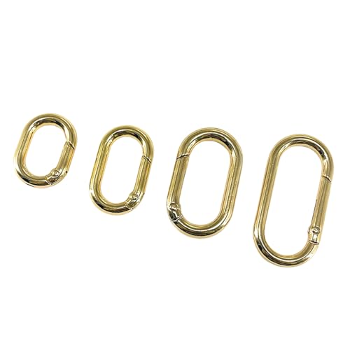 4 ovale Federclips aus Metall für Geldbörsen-Verlängerung und Schlüsselanhänger-Haken, Federringe, Schlüsselanhänger, Schnalle, Ersatz 4 ovale Federclips aus Metall für Geldbörsen-Verlängerung und Schlüsselanhänger-Haken, Federringe, Schlüsselanhänger, Schnalle, Ersatz von Thewasc