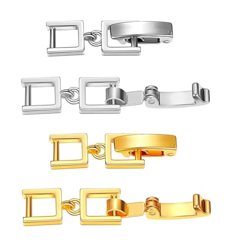 4 x Schmuck-Verlängerungen für verstellbare Armbänder, Halsketten, sichere stabile Kupferkettenverlängerung, Schmuckverlängerung, Kettenverschluss 4 x Schmuck-Verlängerungen für verstellbare Armbänder, Halsketten, sichere stabile Kupferkettenverlängerung, Schmuckverlängerung, Kettenverschluss von Thewasc