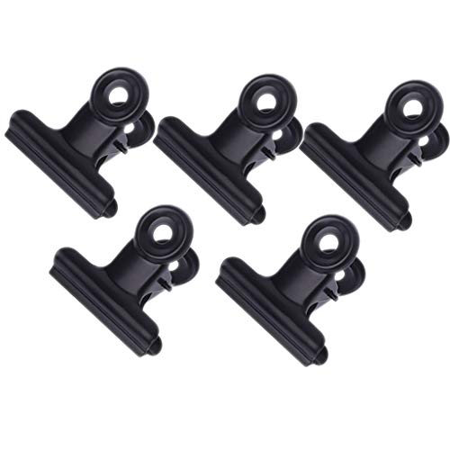 5 x Briefklammern, Edelstahl, schwarz, Metall, Papier-Ordner-Clips, Aktenordner von Thewasc