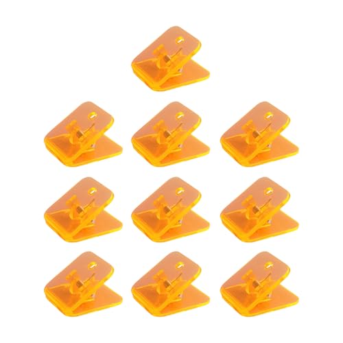Acryl-Büroklammern, quadratisch, Dokumenten-Organizer, Clip, Lebensmittelbeutel, Dichtung für Zuhause, Schule, Büro, 30 x 32 mm, mehrfarbig, quadratische Clips für Notizbücher, 10 Stück von Thewasc
