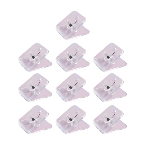 Acryl-Büroklammern, quadratisch, Dokumenten-Organizer, Clip, Lebensmittelbeutel, Dichtung für Zuhause, Schule, Büro, 30 x 32 mm, mehrfarbig, quadratische Clips für Notizbücher, 10 Stück von Thewasc