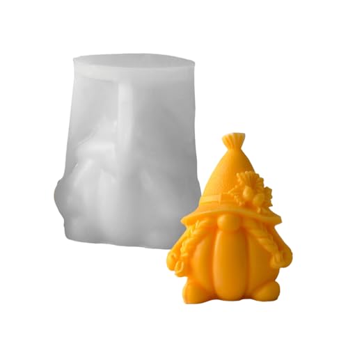 Antihaft-Silikonform für Kürbis-Zwerge, Formen für Bastler, Seifen oder Eiswürfel, Halloween-Silikonform von Thewasc