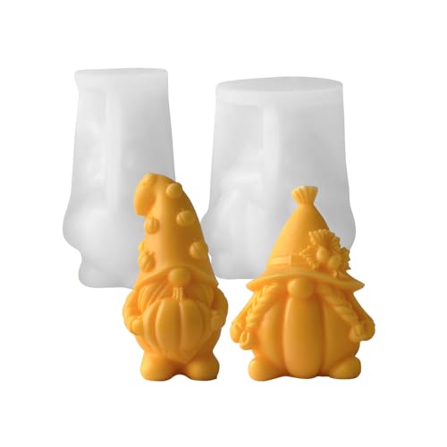 Antihaft-Silikonform für Kürbis-Zwerge, Formen für Bastler, Seifen oder Eiswürfel, Halloween-Silikonform von Thewasc