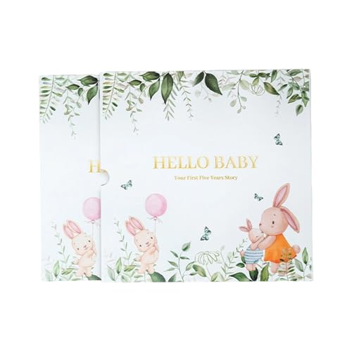 Baby Memory Book For First Year Milestones Photo Handprint Footprint Tracking Book To Record Growth Milestones Photo Album von Thewasc